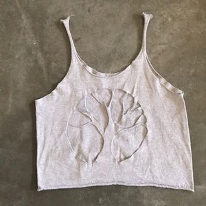 Open back tree cutout tank top
